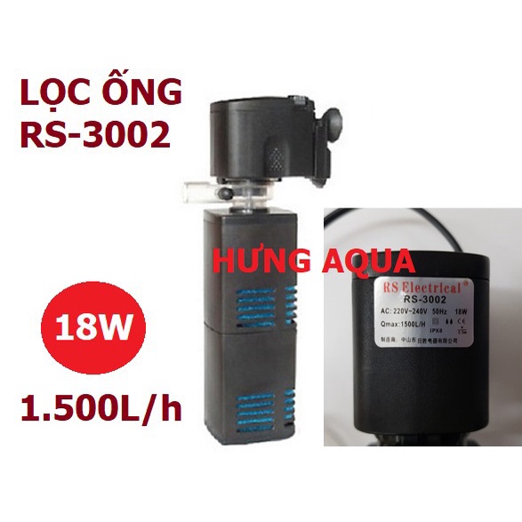Máy lọc bể cá, máy lọc nước bể cá RS-3002/ 3003/ 3004 đa năng: lọc, tạo luồng, thồi oxy
