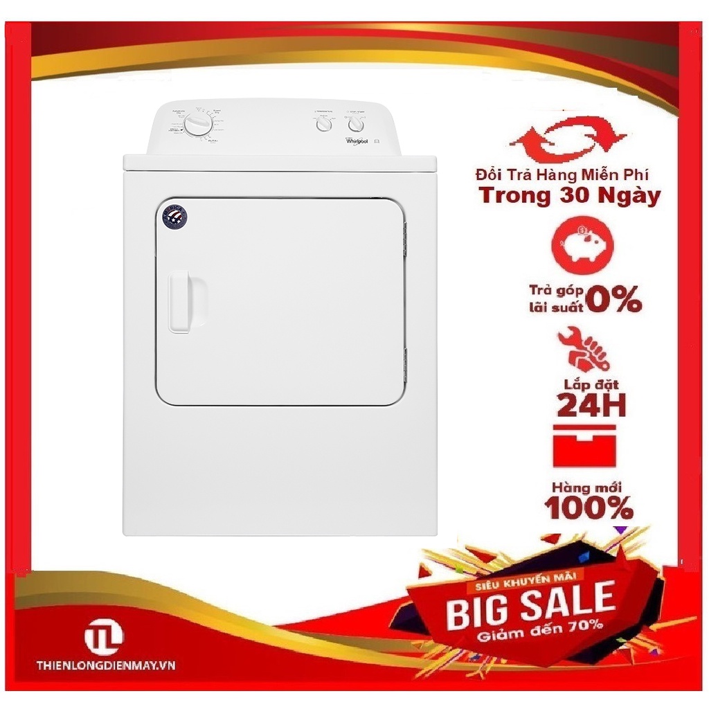 3LWED4705FW - Máy Sấy Cửa Trước Whirlpool 3LWED4705FW 15kg