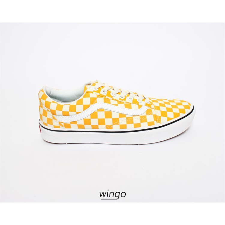 (Giày Chính Hãng) Vans Old Skool Comfy Yellow/White Checkerboard