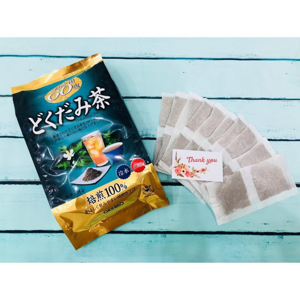 [Nhật Bản] Trà diếp cá Orihiro thanh nhiệt, giải độc, giảm táo bón, mụn nhọt và làm đẹp da gói 60 túi lọc