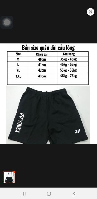 Quần Thể Thao Cầu Lông Yonex Nam và Nữ