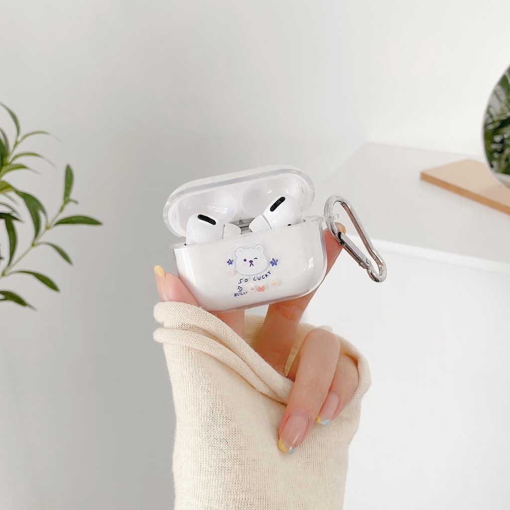 Cute Bear-shaped Airpods Case Soft TPU case Wireless headphone holster for Airpods 1/2/3 pro