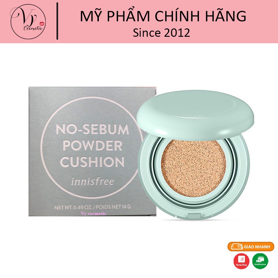 Phấn nước kiềm dầu-che phủ cao Innisfree No-Sebum Powder Cushion SPF35PA++