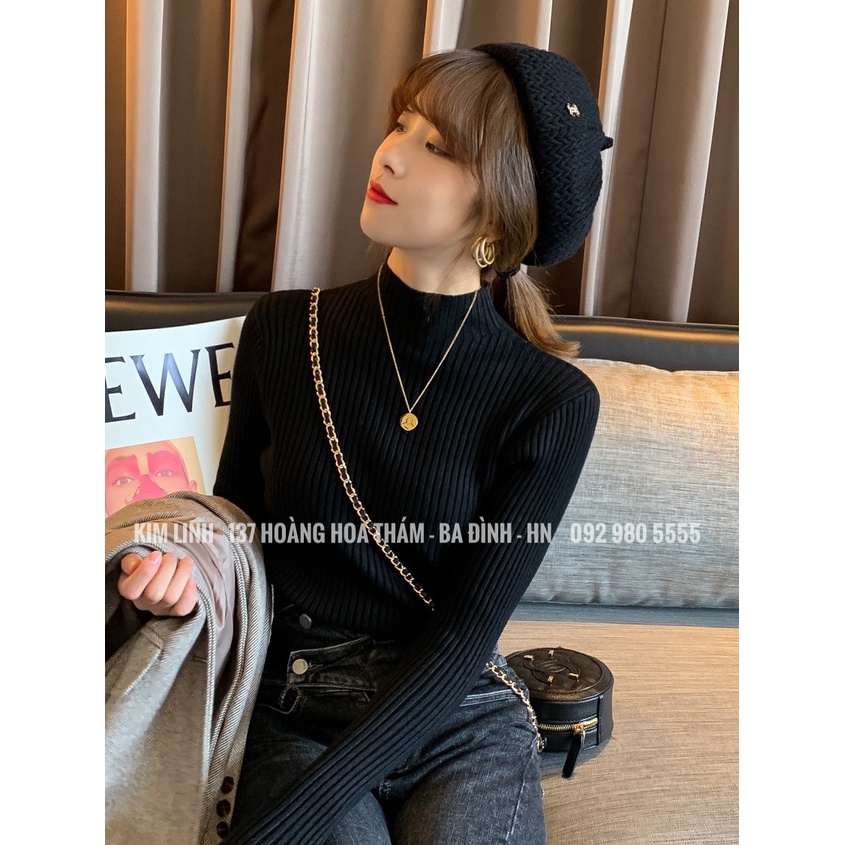 Áo Len Tăm Tay Dài Cao Cổ Đủ Màu Chất Đẹp - Kim Linh Shop