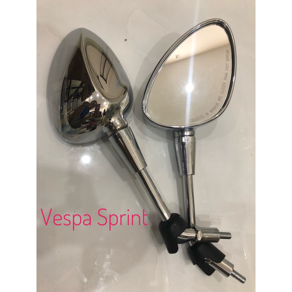 Kính chiếu hậu Vespa Sprint không ABS màu bạc