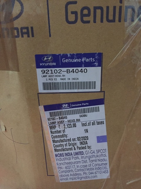 ĐÈN PHA XE HYUNDAI I10 CHÍNH HÃNG