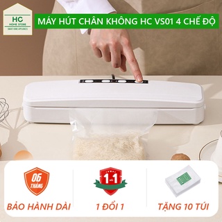 Máy hút chân không hàn miệng túi 4 CHẾ ĐỘ VS01 siêu tiện lợi (Hút khô/Hút ướt) - BH 6 tháng, tặng 10 túi