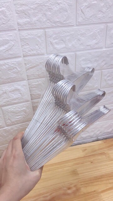 10 chiếc móc nhôm treo quần áo người lớn hàng dày 500g size 45cm