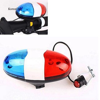 Đèn LED cảnh sát 6 bóng gắn xe đạp 4 tiếng còi đa năng