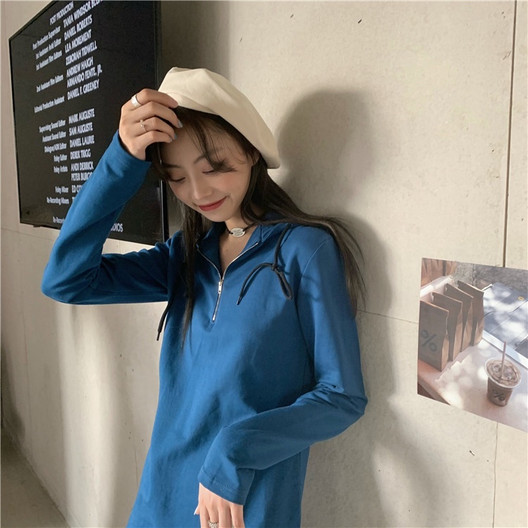 Đầm Hoodie Thiết Kế Đơn Giản Thời Trang Theo Phong Cách Hàn Quốc Cho Nữ