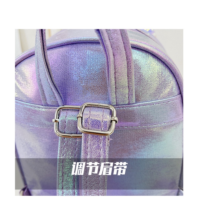 Ba lô mini trong suốt đính kim sa lấp lánh họa tiết công chúa Elsa Disney chống thấm nước mềm mại thoáng khí cho bé gái