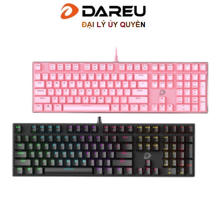 Bàn phím cơ Gaming DAREU EK810 Pink / Black (MULTI-LED, Blue/ Brown/ Red D switch) | BigBuy360 - bigbuy360.vn