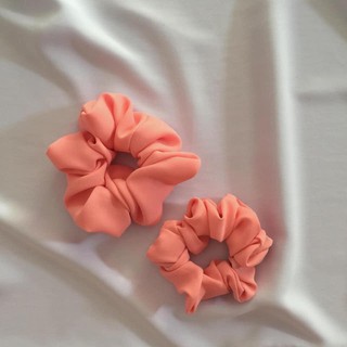 Dây cột tóc Scrunchies hồng cam