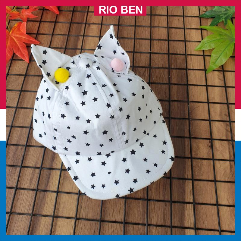 Nón vải mềm cho bé, thiết kế có tai thỏ dễ thương, bé từ 1-3 tuổi RBN041