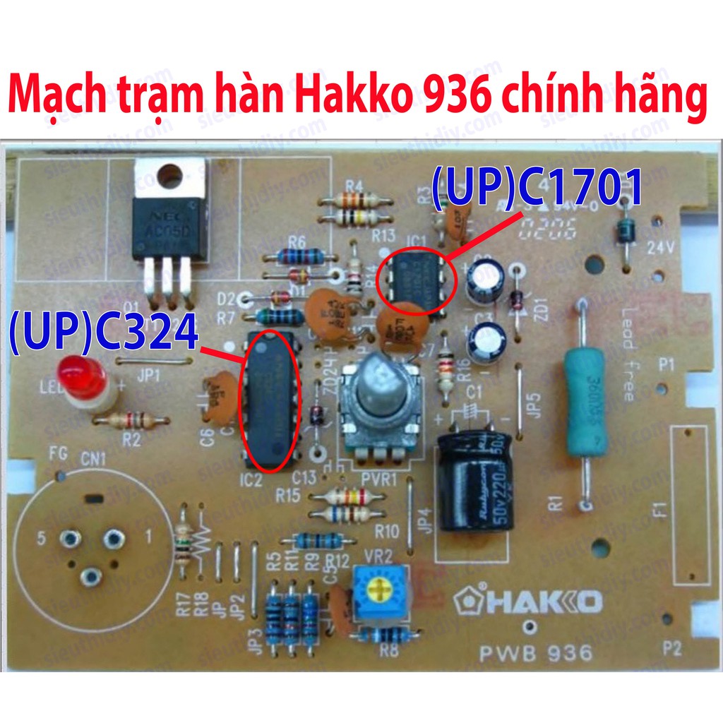 Opto C1701, opam C324 chính hãng dùng cho mạch trạm hàn Hakko 936 Japan