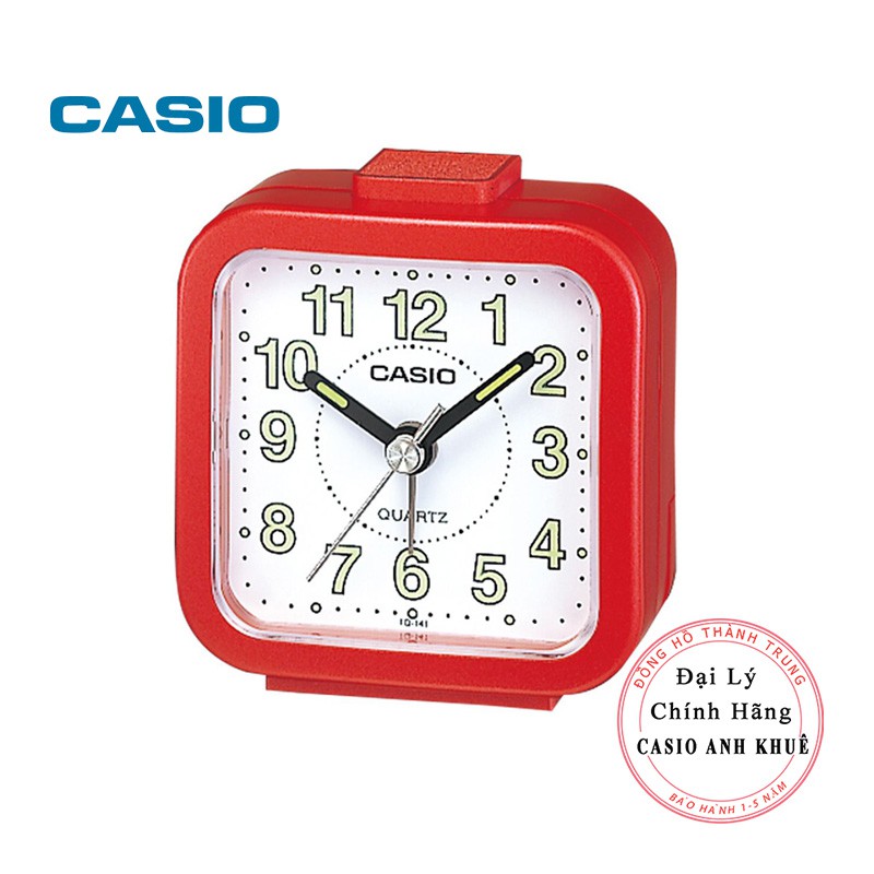 Đồng hồ để bàn Casio TQ-141-4DF có báo thức, dạ quang (6.7 x 6.4 x 3.4 cm)