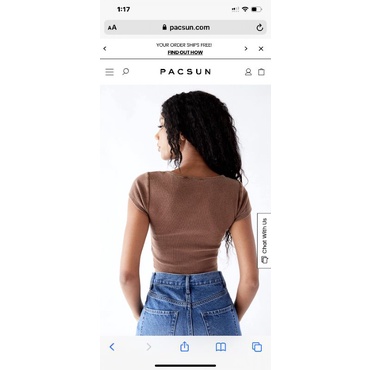 Croptop rút dây Pacsun