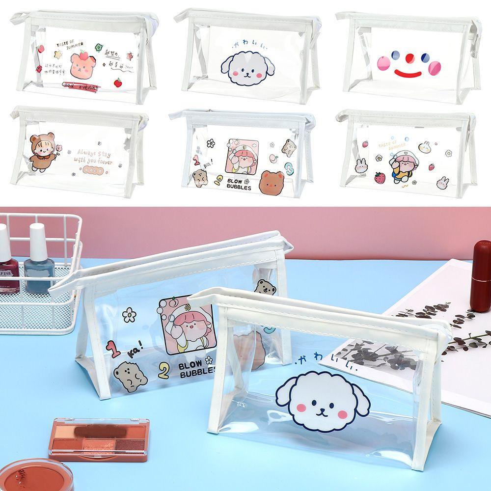 Túi Đựng Bút Trong Suốt In Họa Tiết Hoạt Hình Đáng Yêu