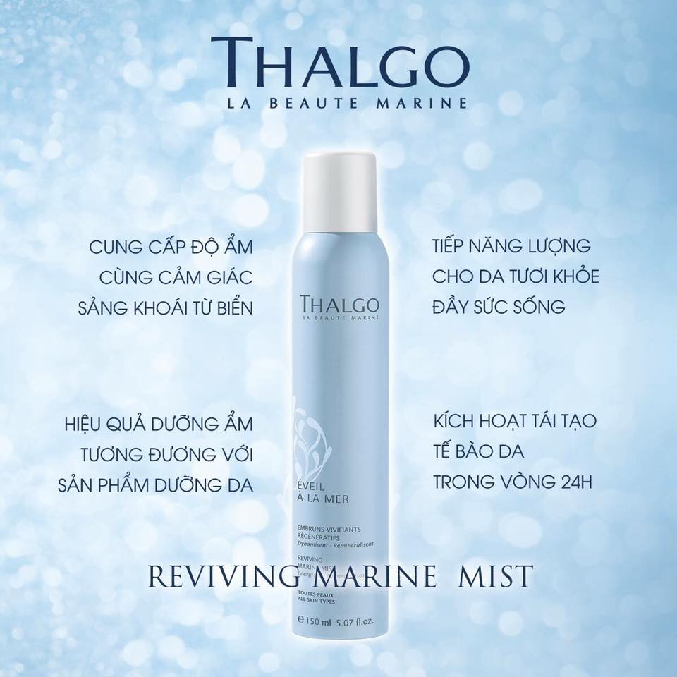 THALGO] Xịt khoáng khóa nền, cấp ẩm Reviving Marine Mist Thalgo 50ml |  Shopee Việt Nam
