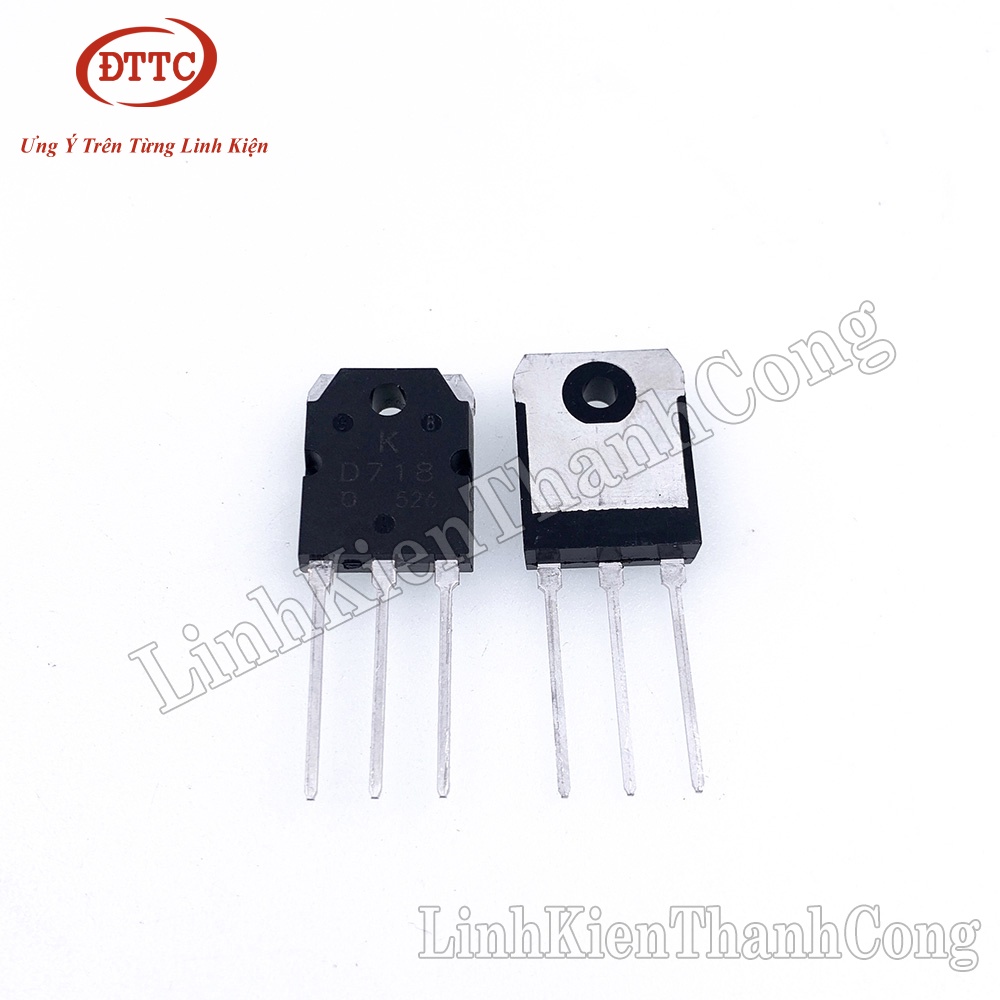 D718 TRANS NPN 8A 120V TO3P Lưng Bạc (ManaChip)