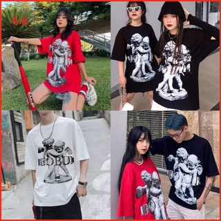 GIẢM GIÁ áo thun unisex fom rộng bobui thiên thần bivita chất cotton su