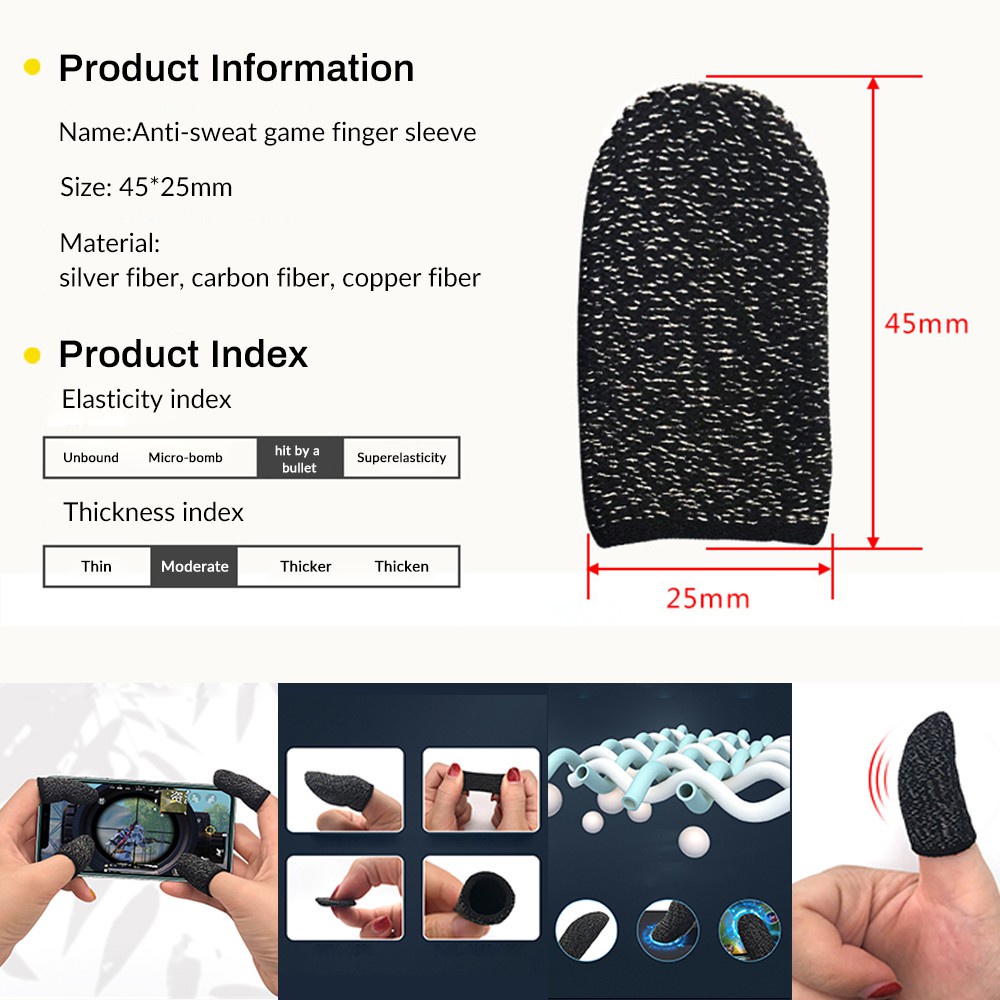 Găng Ngón Tay Chơi Game Trên Điện Thoại Chống Mồ Hôi Chống Trượt | BigBuy360 - bigbuy360.vn
