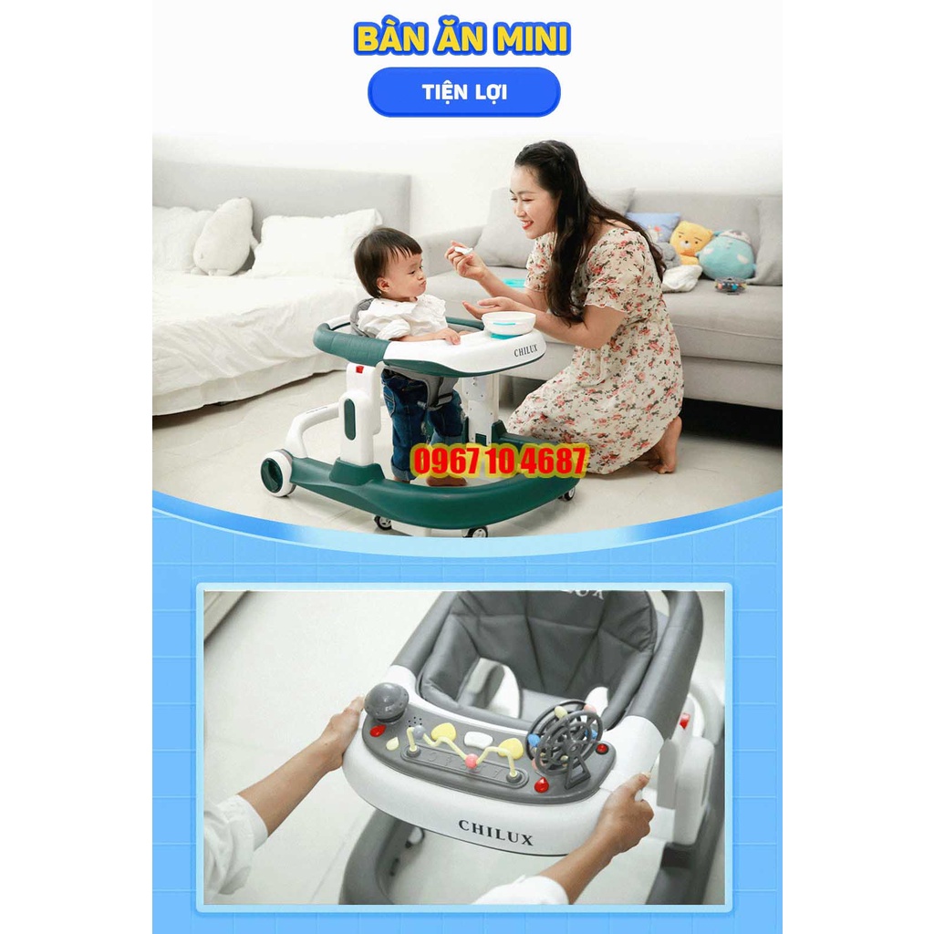 Xe tập đi Chilux Walk S nhiều màu, đa năng, tạo cho bé phương hướng cố định khi di chuyển
