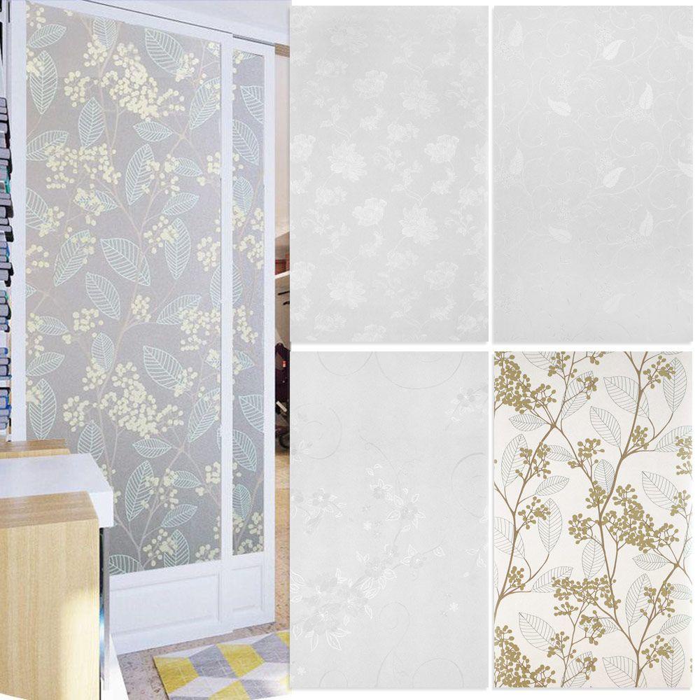 LONTIME Sticker Dán Cửa Sổ Tĩnh Điện Chống Nước Họa Tiết Hoa 3D