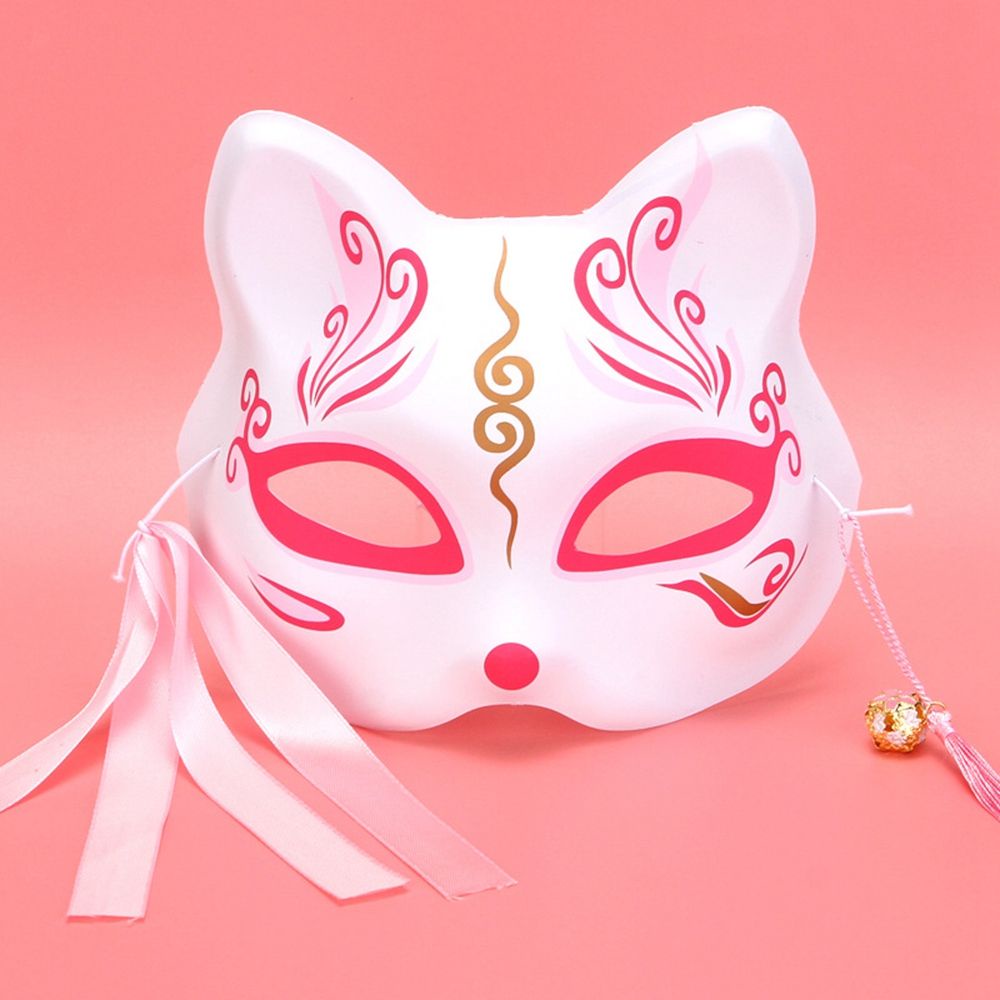 Mặt Nạ Hóa Trang Mèo 3d Có Chuông Tua Rua Không Độc Hại Phong Cách Nhật Bản