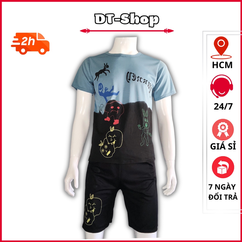 Bộ Quần Áo Nam Nữ Thể Thao Unisex Quần Short Áo Thun Họa Tiết In Chữ JOURNEY DT SHOP QA NAM 1000092V1