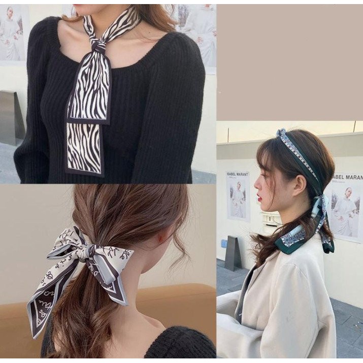 Turban buộc tóc quàng cổ trendy - Khăn lụa buộc túi xinh sang - Quà tặng bạn nữ ý nghĩa