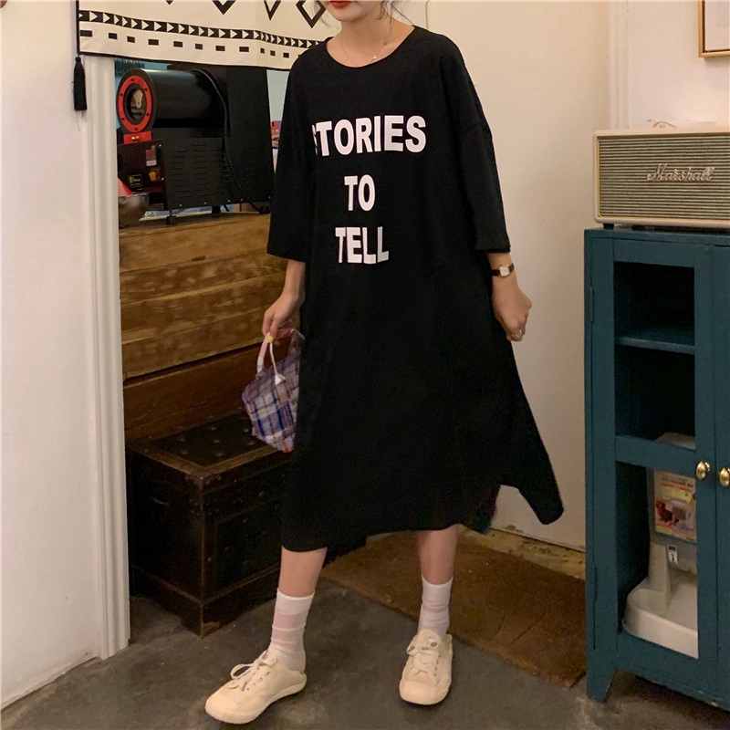 SUXI Áo Thun Tay Ngắn In Chữ Trẻ Trung Cho Nữ