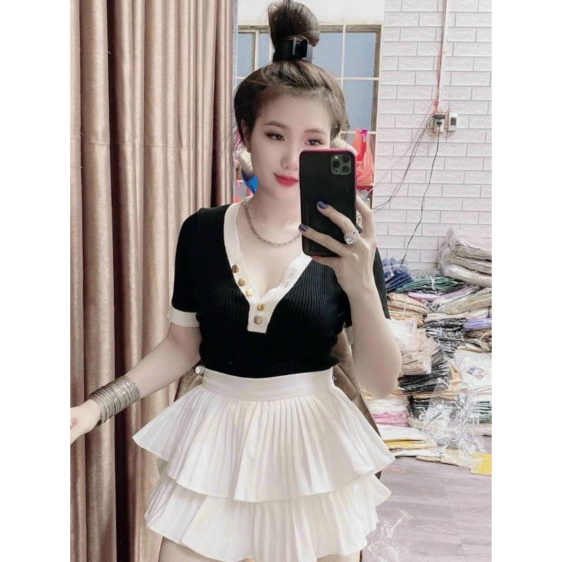 ❤ CHÂN VÁY DẬP LY 2 TẦNG SIÊU XINH KÈM QUẦN TRONG | BigBuy360 - bigbuy360.vn