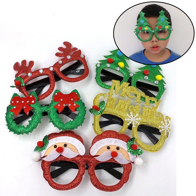Mũ ông già Noel- Bờm Giáng Sinh cho bé gái cài tóc - Kính - Đồng hồ Noel siêu Cute cho bé !