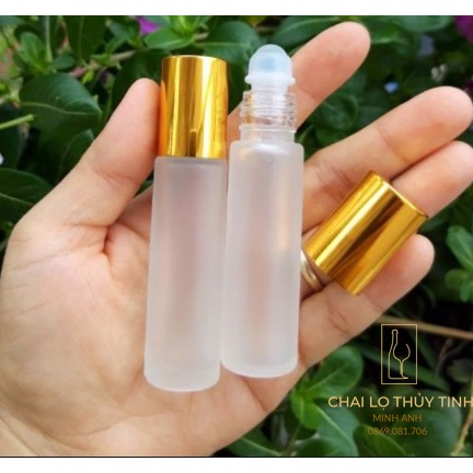 Vỏ chai bi lăn 10ml thủy tinh chiết mỹ phẩm, tinh dầu