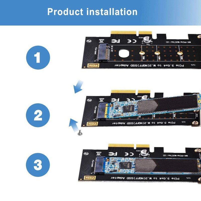 Card Mở Rộng Nvme Pcie M.2 Nvme Ssd Sang Pci-E 3.0 X4 Hỗ Trợ 2230 2242 2260 2280 | BigBuy360 - bigbuy360.vn