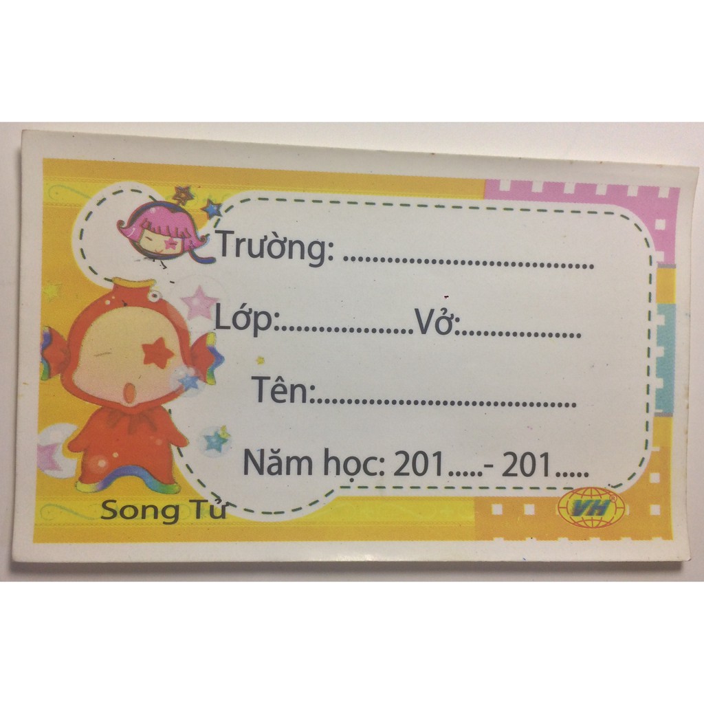 [Ảnh thật] Nhãn dán vở ghi in hình 12 cung hoàng đạo