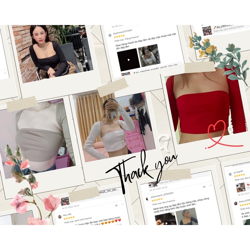 (Feedback, ảnh thật, hoả tốc)🥕ÁO_CROPTOP_KHOÉC_NGỰC_TAY_DÀI🥦