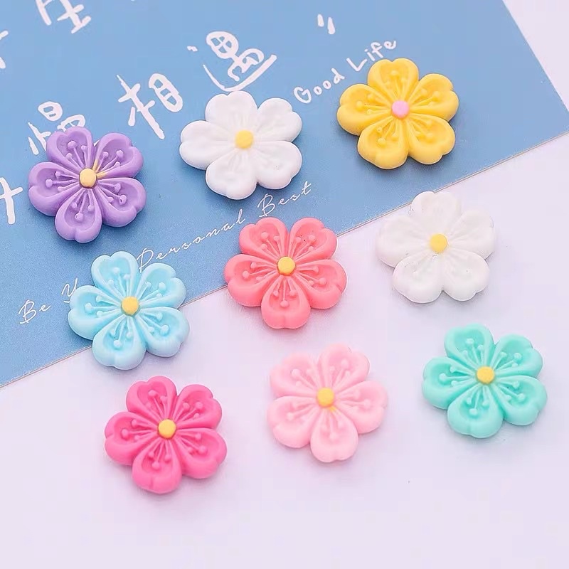 Charm slime/ Dụng Cụ Charm Trang Trí Hình ảnh Sinh động Hoa 4 - 01 Cái