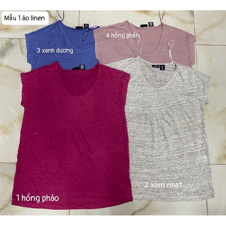 Áo Linen TAHARI Xếp Ly Trước Ngực - 3904