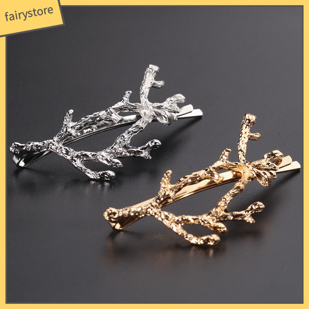 Kẹp Tóc Hình Sừng Hươu Vintage Cho Nữ 1 Cái