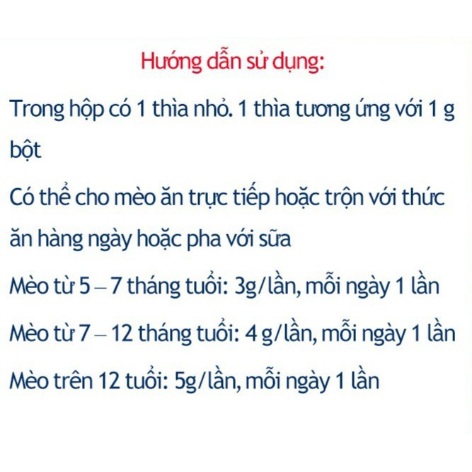Bột Tăng Nọng Và Tạo Phom Mặt Cho Mèo Strong Gills Friend Baby Hộp 200g