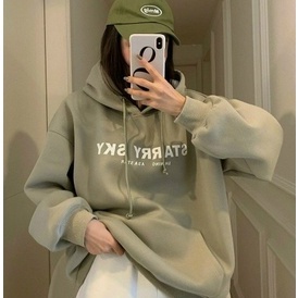 Áo Hoodie Sky WFLL Form Rộng, Mũ 2 Lớp, 2 Màu Xanh Mint - Rêu SIÊU HOT