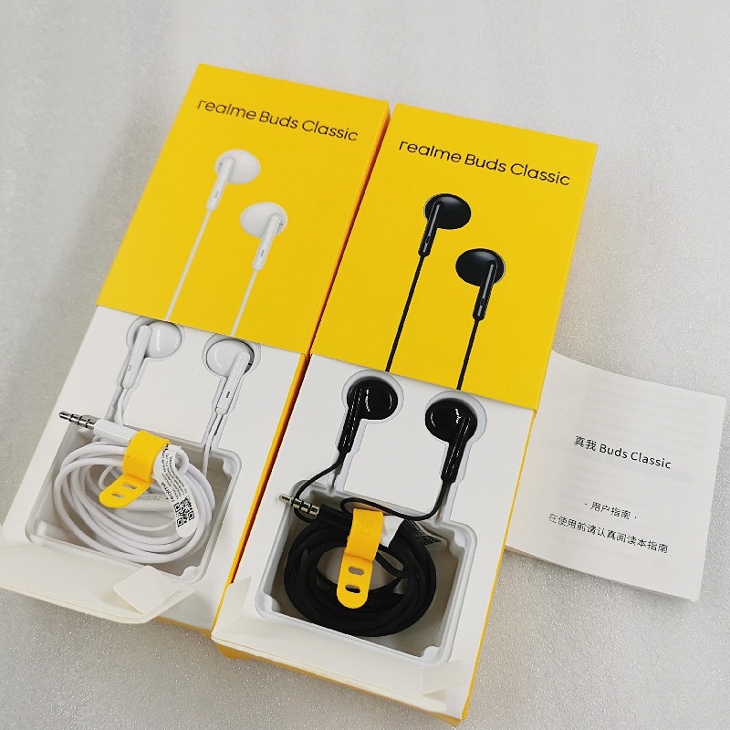 Tai Nghe Nhét Tai Realme 3.5Mm Có Dây Trong Tai Cho Narzo 20 30pro GT Neo 8 Q2i Q3i Tai Nghe In-Ear Điều Khiển Có Dây Với Micrô