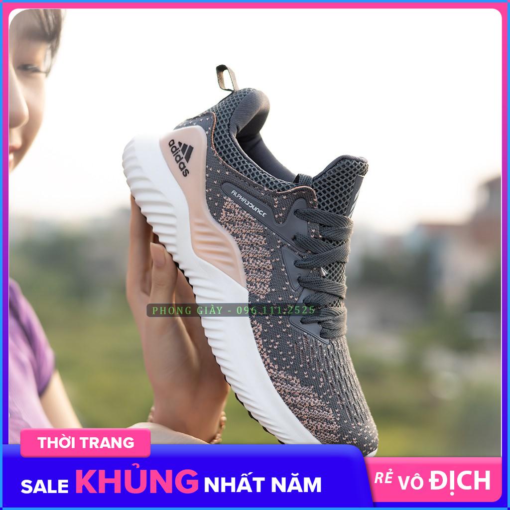 (Flat Sale) Giày Sneaker Nữ Giày Thể Thao Nữ Alpha Màu Tiêu Hồng