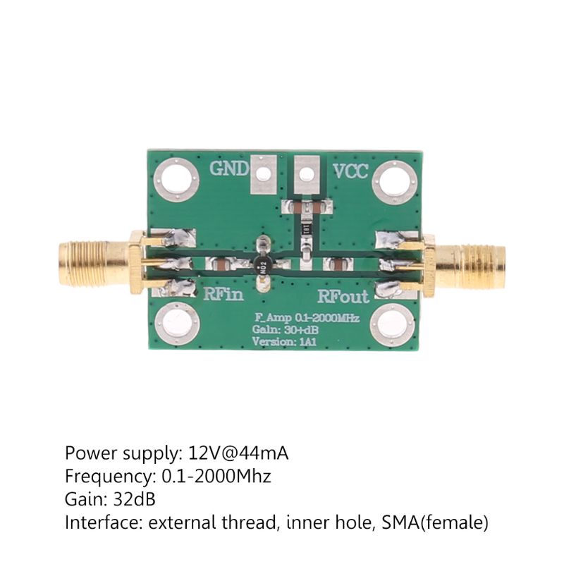 Mô Đun LNA 0.1-2000MHz 2GHz RF Không Gây Tiếng Ồn Thấp 30dB Cho Điều Khiển Từ Xa