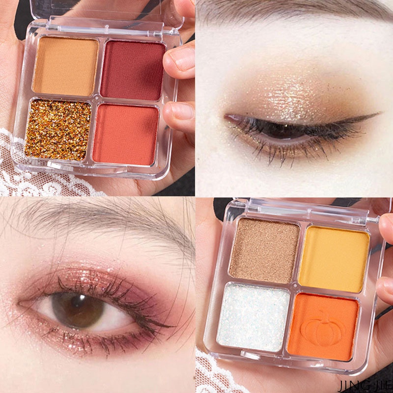Bảng phấn mắt bốn màu sắc lấp lánh JINGJIE