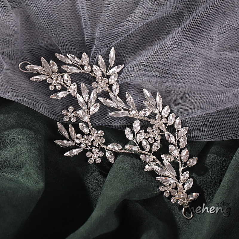 Kẹp Tóc Hình Chiếc Lá Đính Đá Dễ Thương Cho Nữ