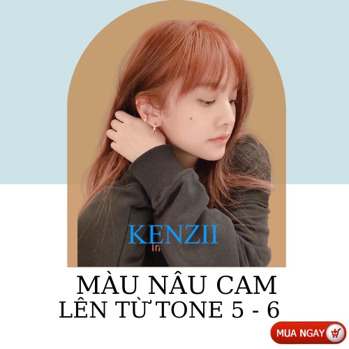 Thuốc Nhuộm Tóc Màu Nâu Cam  Tặng Trợ Nhuộm  Kenzii Lên Từ Tone 5 - 6