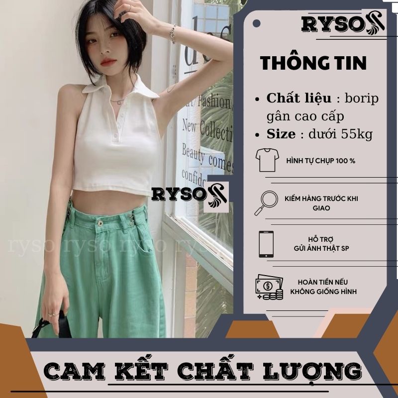 Áo ba lỗ có cổ chất co giãn phong cách năng động trẻ trung